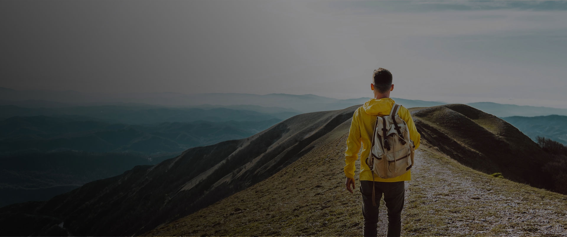 Man on hike